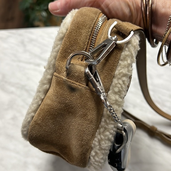Golden Goose Star Suede and Sherling Crossbody Handbag - Picture 11 of 16